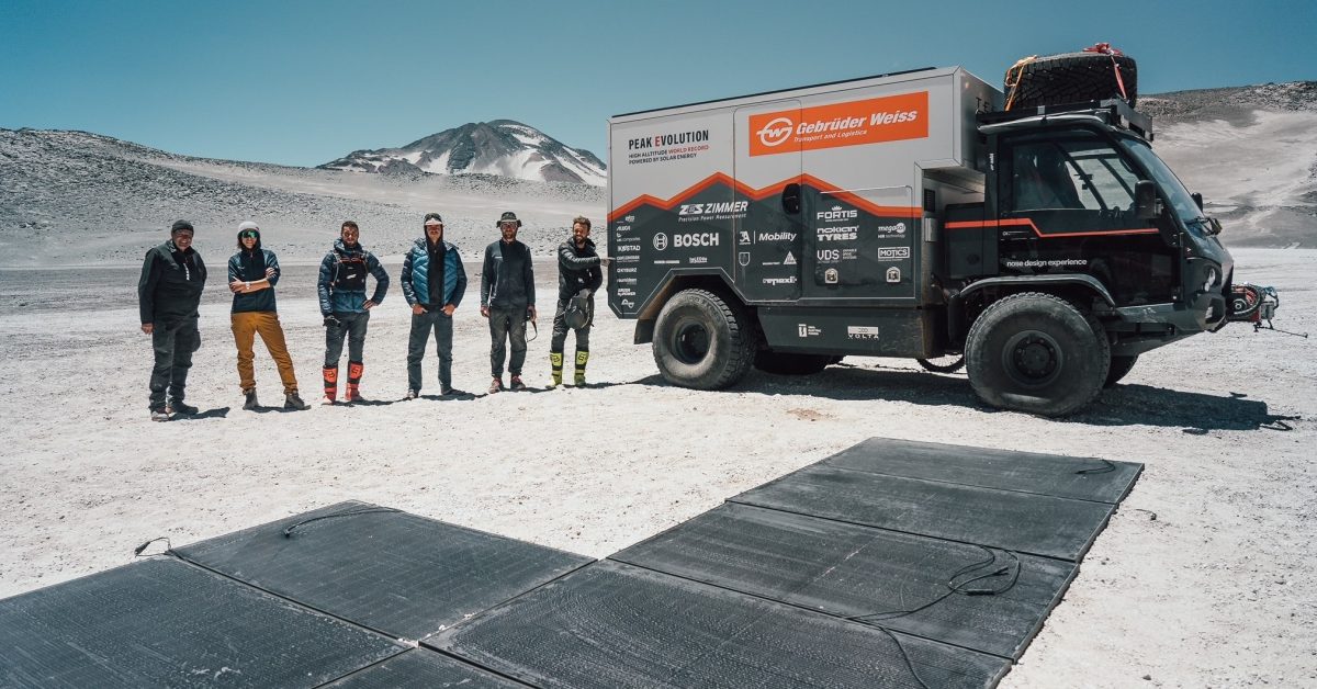 This solar electric truck climbed the world’s highest volcano and set a new record [video]