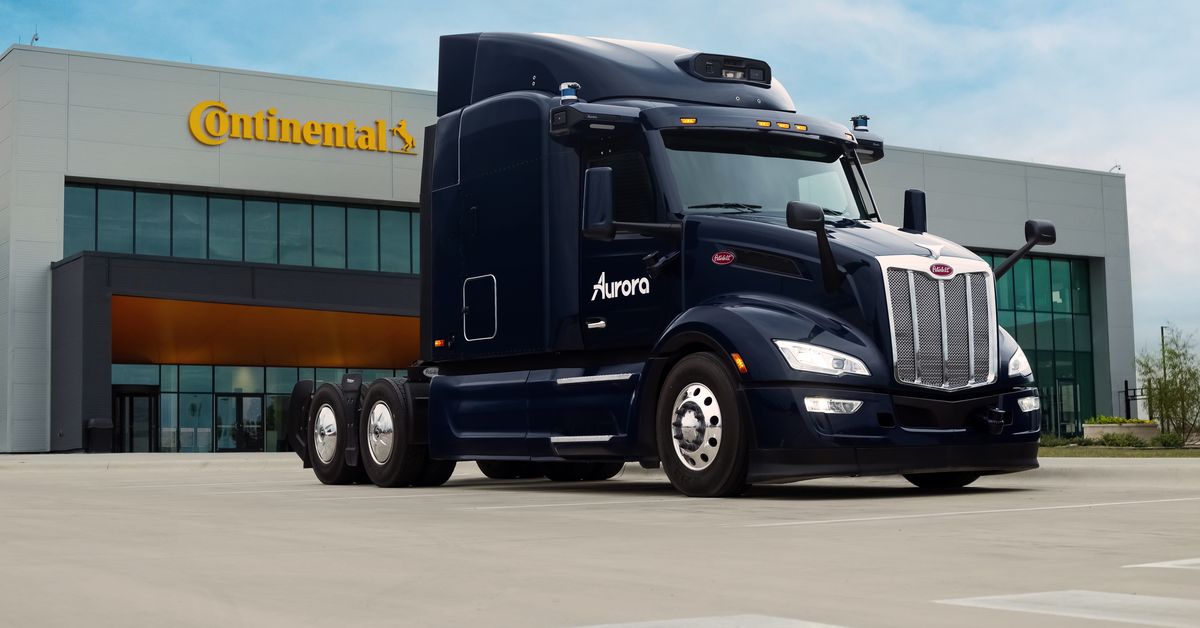 Aurora finalizes design of self-driving trucks it will make with Continental