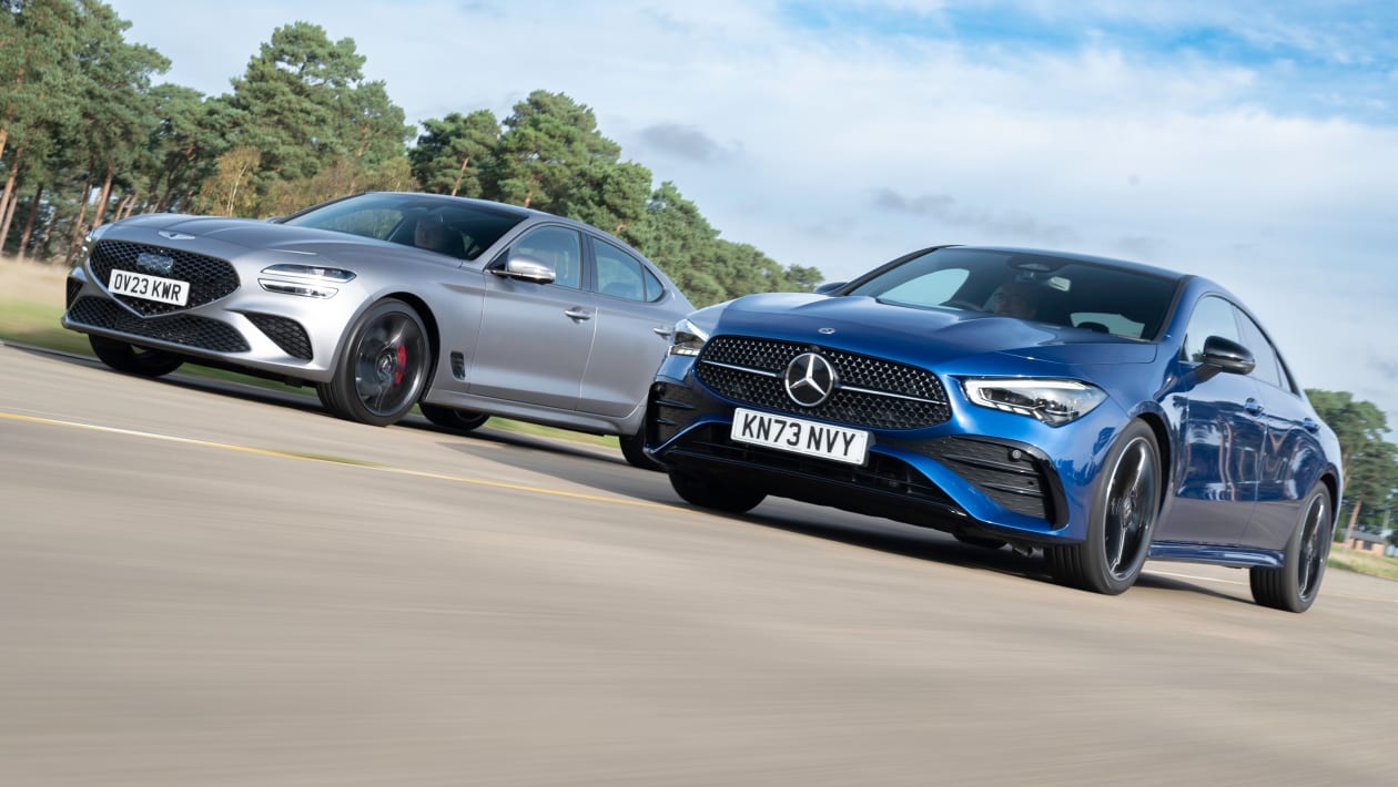 Mercedes CLA vs Genesis G70: Germany faces Korea in our junior exec shoot-out