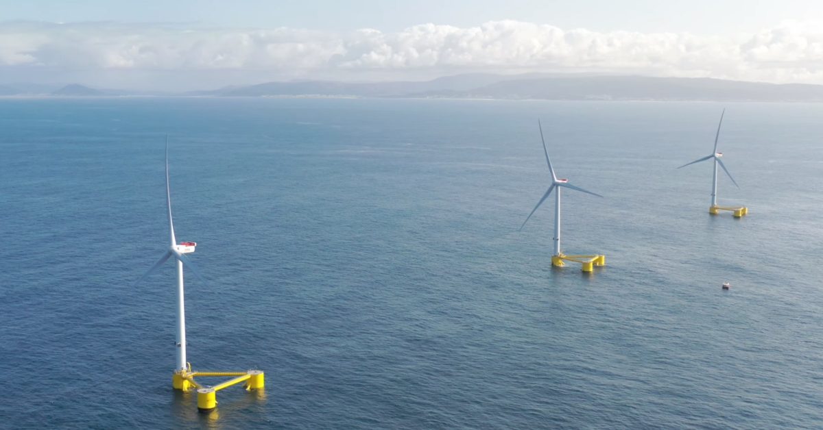 World’s first semi-submersible floating offshore wind farm beats expectations in the face of extreme storms