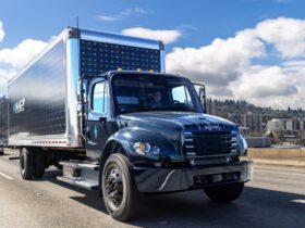 Daimler’s first two eM2 electric box trucks have officially hit the road