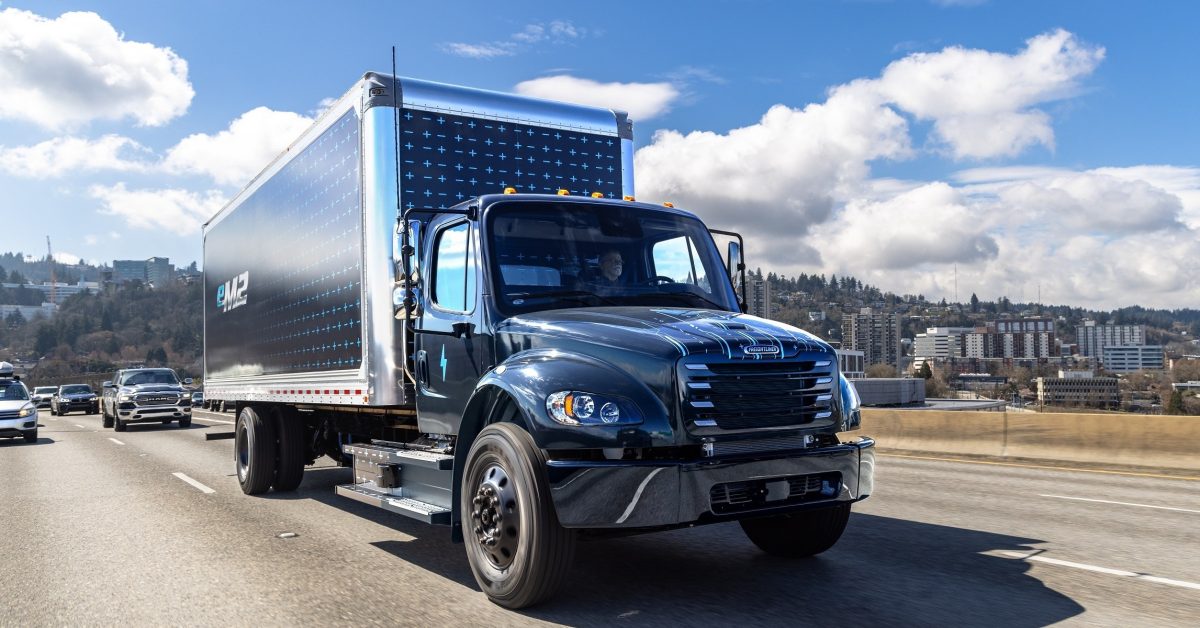 Daimler’s first two eM2 electric box trucks have officially hit the road